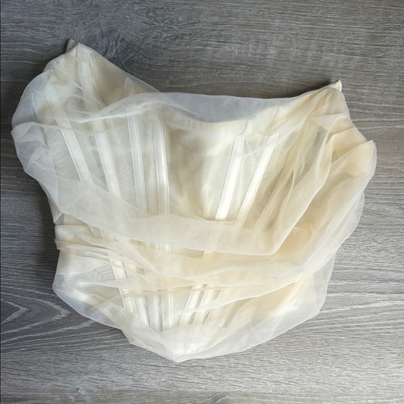 NEW House of CB Melinda Chiffon Draped Corset Top Small - Picture 2 of 13